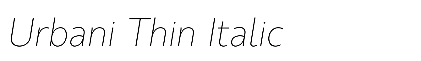 Urbani Thin Italic